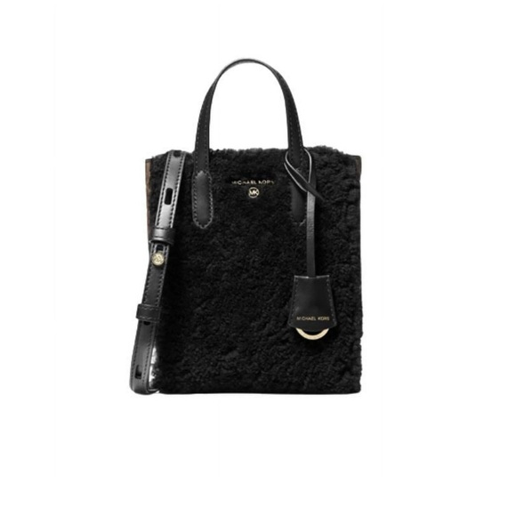 Michael Kors Sinclair Extra-Small Fur Trim Crossbody Bag BROWN/BLK - Picture 3 of 8